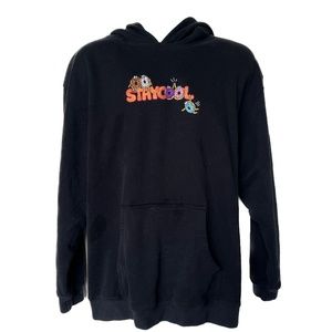 Staycool Mens Hoodie Black Colorfull Doughnuts Size Large
